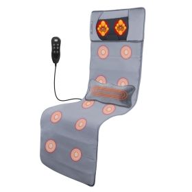 Full Body Electric Massage Mat with Heat Vibration Massage Pad Cushion Back Massage Mattress Chair Pad with Neck Massage Pillow with 10 Vibration