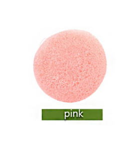 Konjac Sponge For Washing Face Round Konjac Konnyaku Sponge Facial Cleansing Exfoliator Bathing Puff Face Wash Puff (Color: Pink)