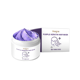 Hoegoa Keratin Purple Hair Mask Nourishing Moisturizing For Dry And Frizzy Hair Smooth And Shiny Care Mask (Option: 3pcs)